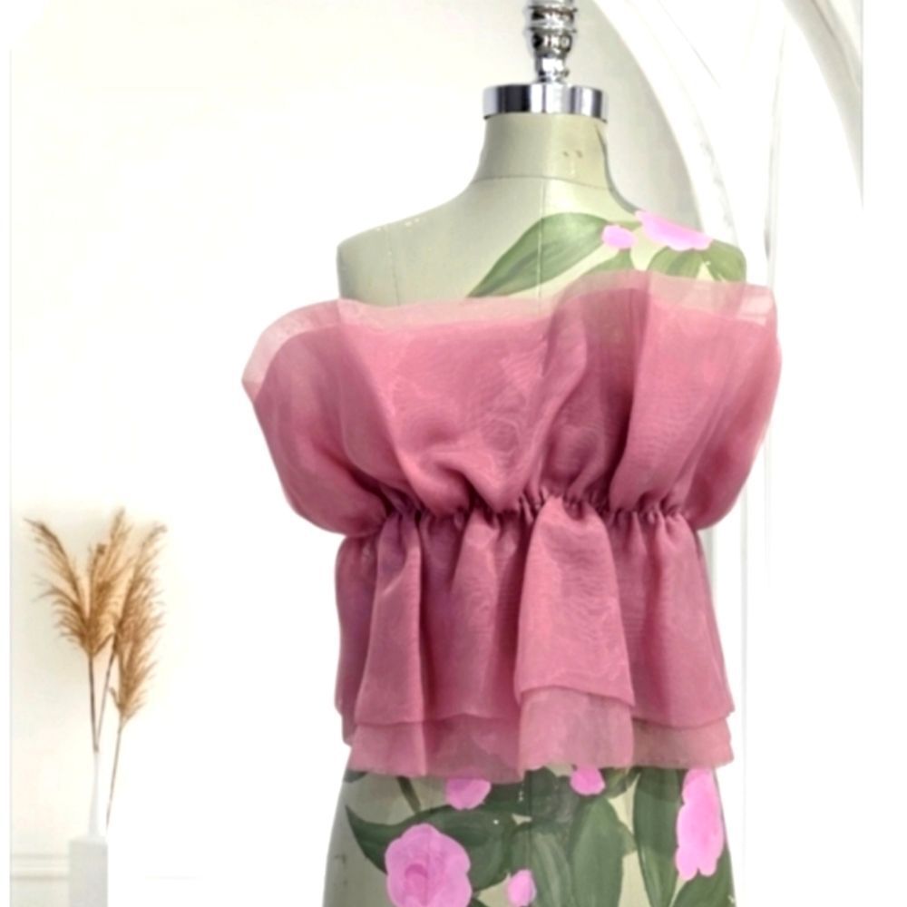 NEW- Elegant Pink Strapless Women's Top - Picture 8 of 8
